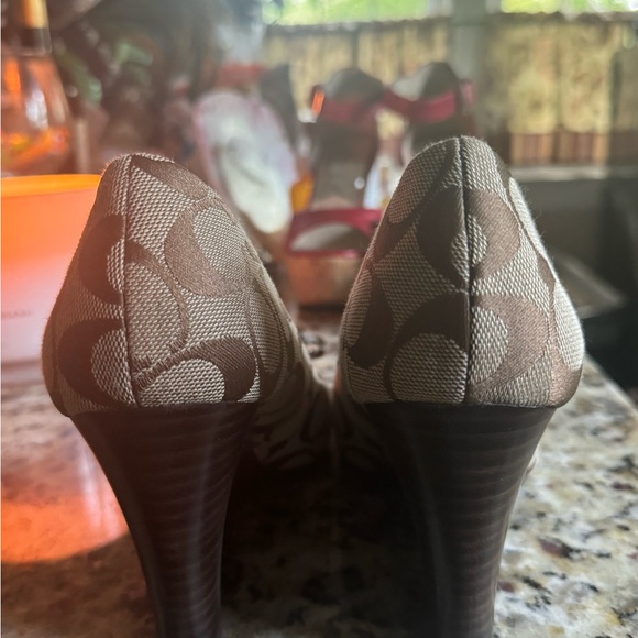 Coach Tan Wedges. 7.5 - Picture 2 of 3